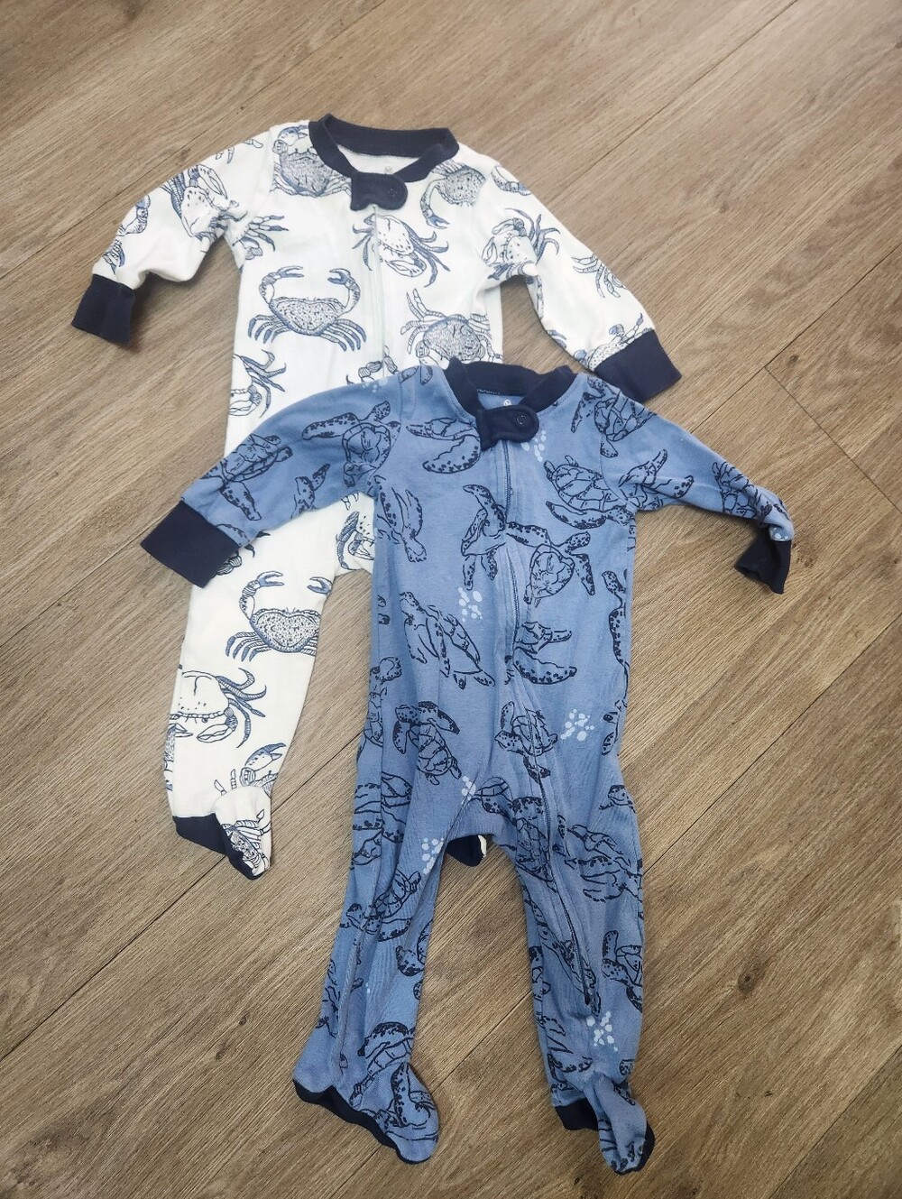Honest Baby Clothing Organic Cotton Sleep & Play Pajamas Bundle Size 6-9M